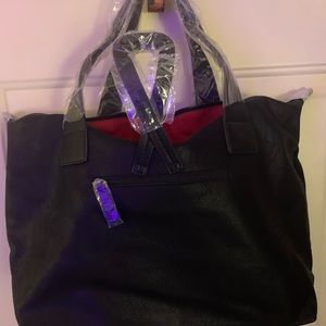 Huge Black bag with red interior
